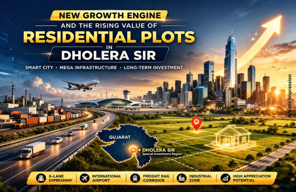 New Growth Engine and the Rising Value of Residential Plots in Dholera SIR