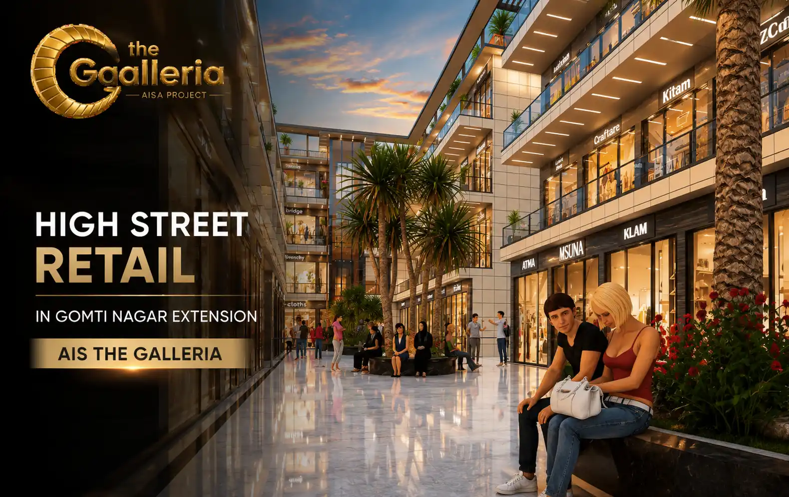 High Street Retail in Gomti Nagar Extension at AIS The Galleria