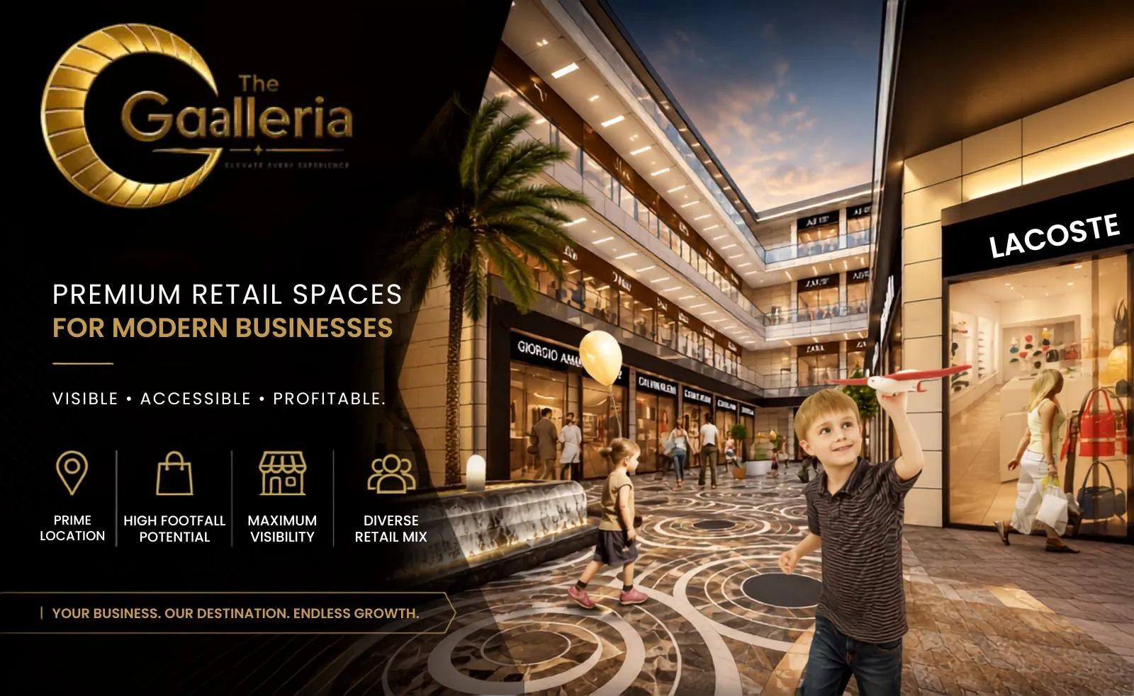 Elevate Your Business with Premium Retail Spaces at The Galleria