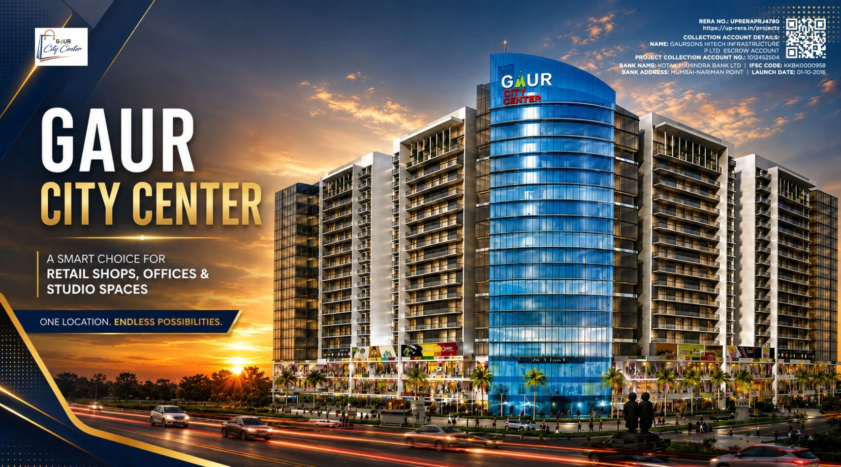 Gaur City Center: A Smart Choice for Retail Shops, Offices & Studio Spaces