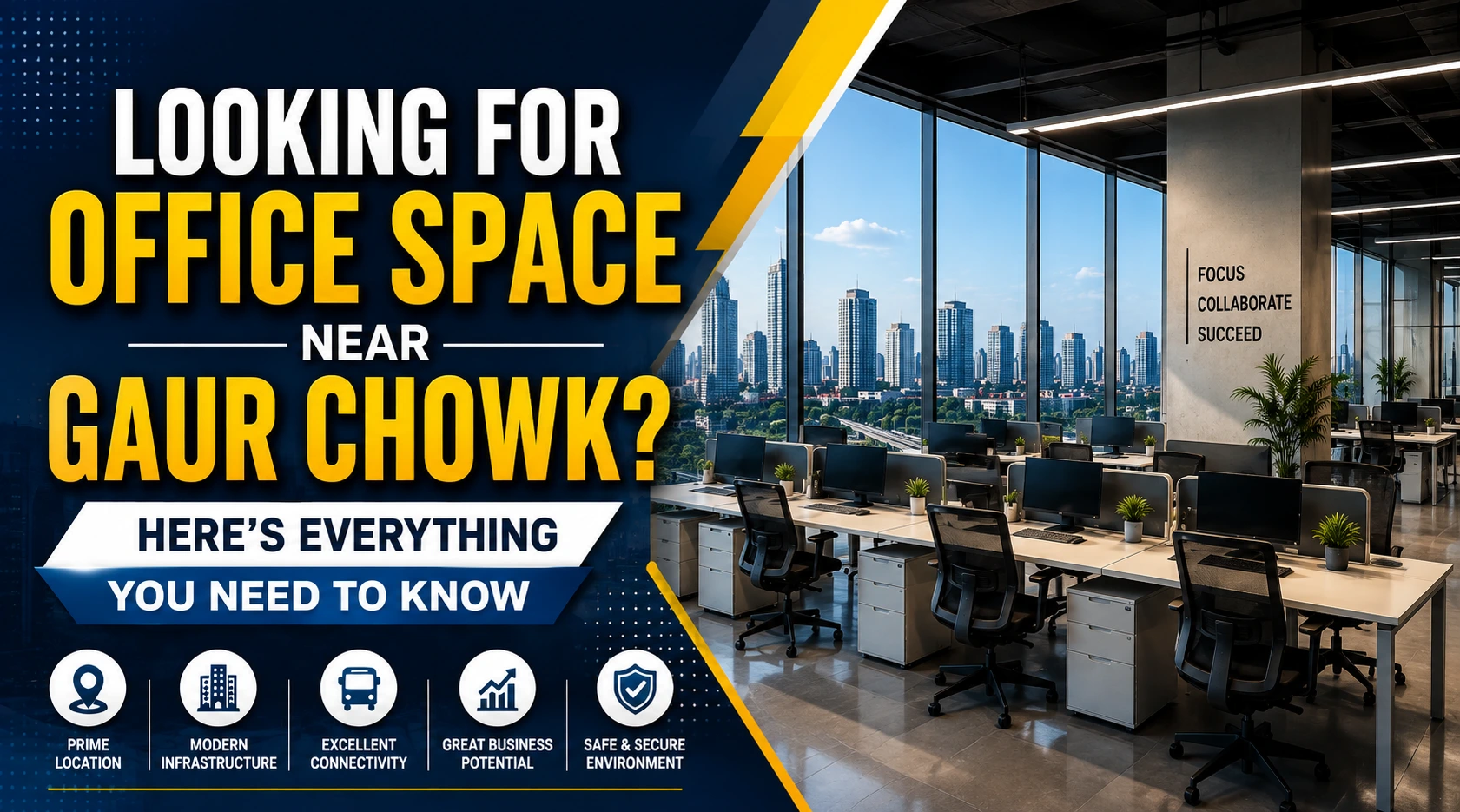 Looking for Office Space Near Gaur Chowk? Here's Everything You Need to Know