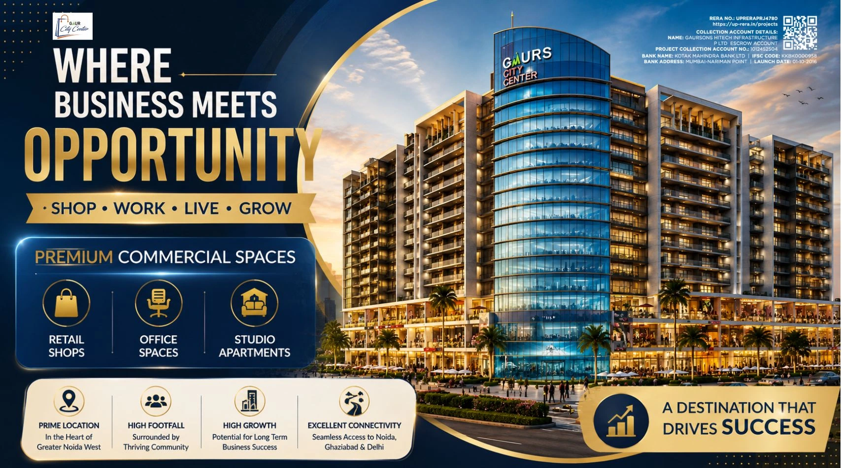What Makes Gaur City Center One of the Best Commercial Project Near Gaur Chowk?