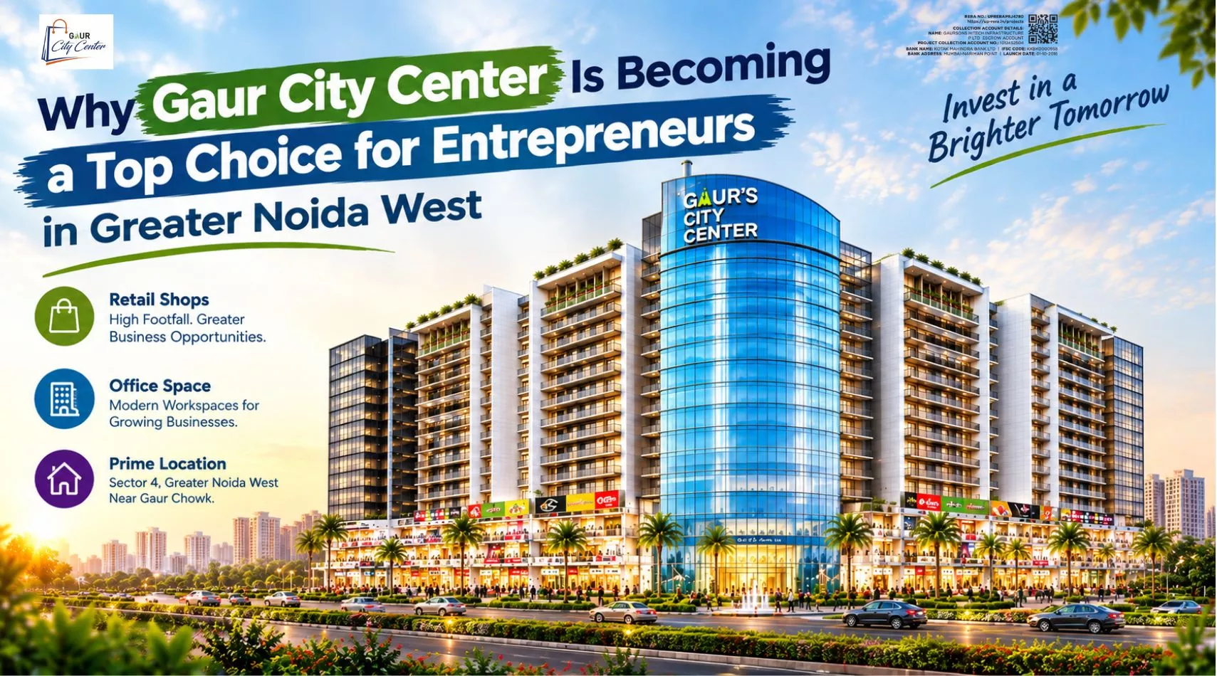 Why Gaur City Center Is Becoming a Top Choice for Entrepreneurs in Greater Noida West